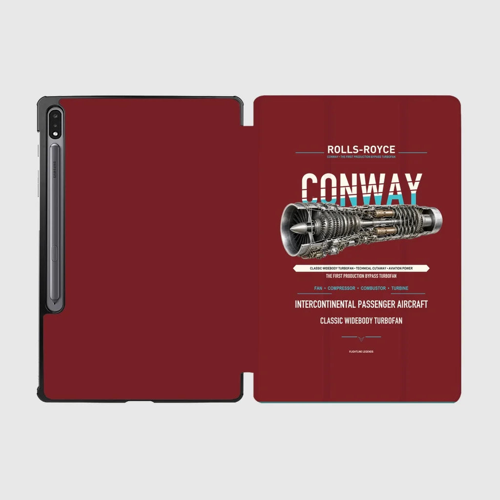 CONWAY design on dark red samsung tablet tablet case