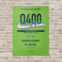 Thumbnail for De Havilland Dash 8-400 vertical canvas print - no frame - light green background