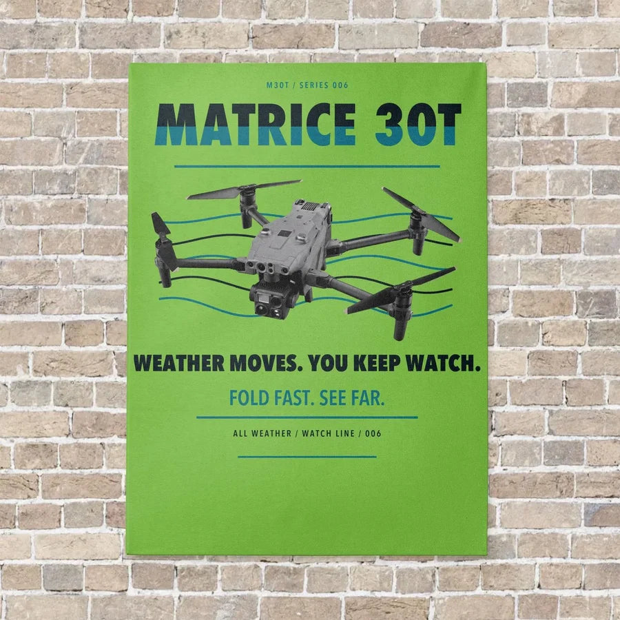 DJI Matrice 30T vertical canvas print - no frame - light green background