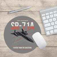 Thumbnail for SR-71A Blackbird design on gray round mouse pad
