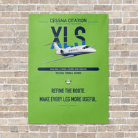 Thumbnail for Cessna Citation XLS vertical canvas print - no frame - light green background