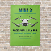 Thumbnail for DJI Mini 3 vertical canvas print - no frame - light green background