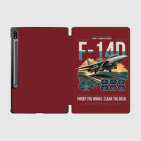 Thumbnail for F-14D Tomcat design on dark red samsung tablet tablet case
