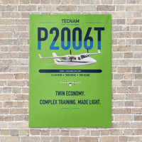 Thumbnail for Tecnam P2006T vertical canvas print - no frame - light green background