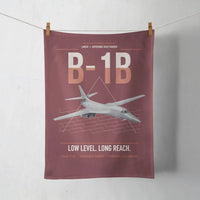 Thumbnail for B-1B Lancer design on dark red towel