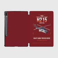 Thumbnail for Airbus H215 design on dark red samsung tablet tablet case