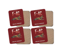 Thumbnail for F-4C Phantom II design on dark red 4 pieces set coaster