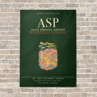 Thumbnail for Alice Springs Airport ASP - Canvas Framed - Dark Green