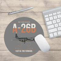 Thumbnail for A-26B Invader design on gray round mouse pad