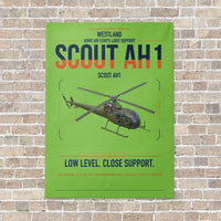 Thumbnail for Westland Scout AH1 vertical canvas print - no frame - light green background