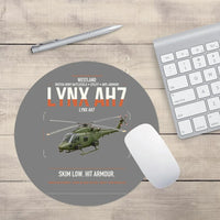 Thumbnail for Westland Lynx AH7 design on gray round mouse pad