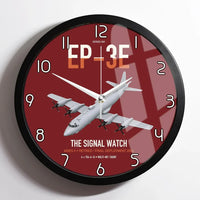 Thumbnail for EP-3E ARIES II design on dark red framed wall clock