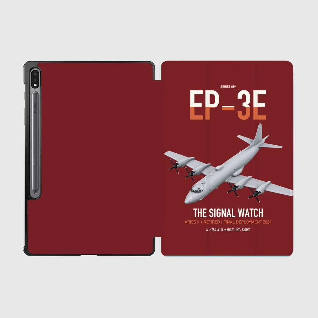 EP-3E ARIES II design on dark red samsung tablet tablet case
