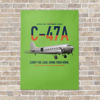 Thumbnail for C-47A Skytrain vertical canvas print - no frame - light green background