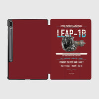 Thumbnail for CFM LEAP-1B design on dark red samsung tablet tablet case