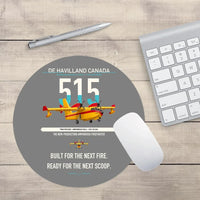 Thumbnail for De Havilland Canadair 515 design on gray round mouse pad