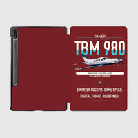 Thumbnail for Daher TBM 980 design on dark red samsung tablet tablet case