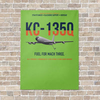 Thumbnail for KC-135Q Blackbird Tanker vertical canvas print - no frame - light green background