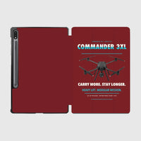 Thumbnail for Draganfly Commander 3XL design on dark red samsung tablet tablet case