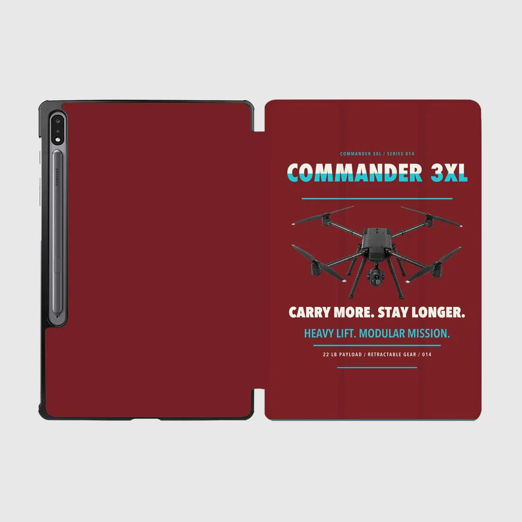 Draganfly Commander 3XL design on dark red samsung tablet tablet case