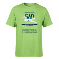 Thumbnail for Cessna Citation 560 - Citation V design on light green double-side t-shirt, single-side print