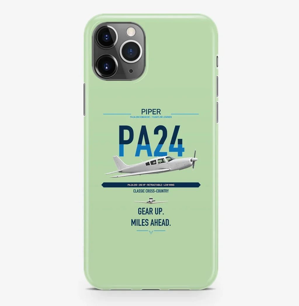 Piper PA-24-250 Comanche 250 design on light green magsafe iphone case, for iPhone Pro Max
