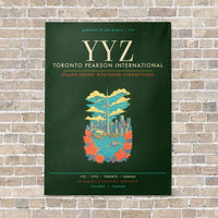 Thumbnail for Toronto Pearson International Airport YYZ - Canvas Framed - Dark Green