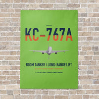 Thumbnail for Boeing KC-767A vertical canvas print - no frame - light green background