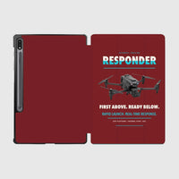 Thumbnail for BRINC Responder design on dark red samsung tablet tablet case