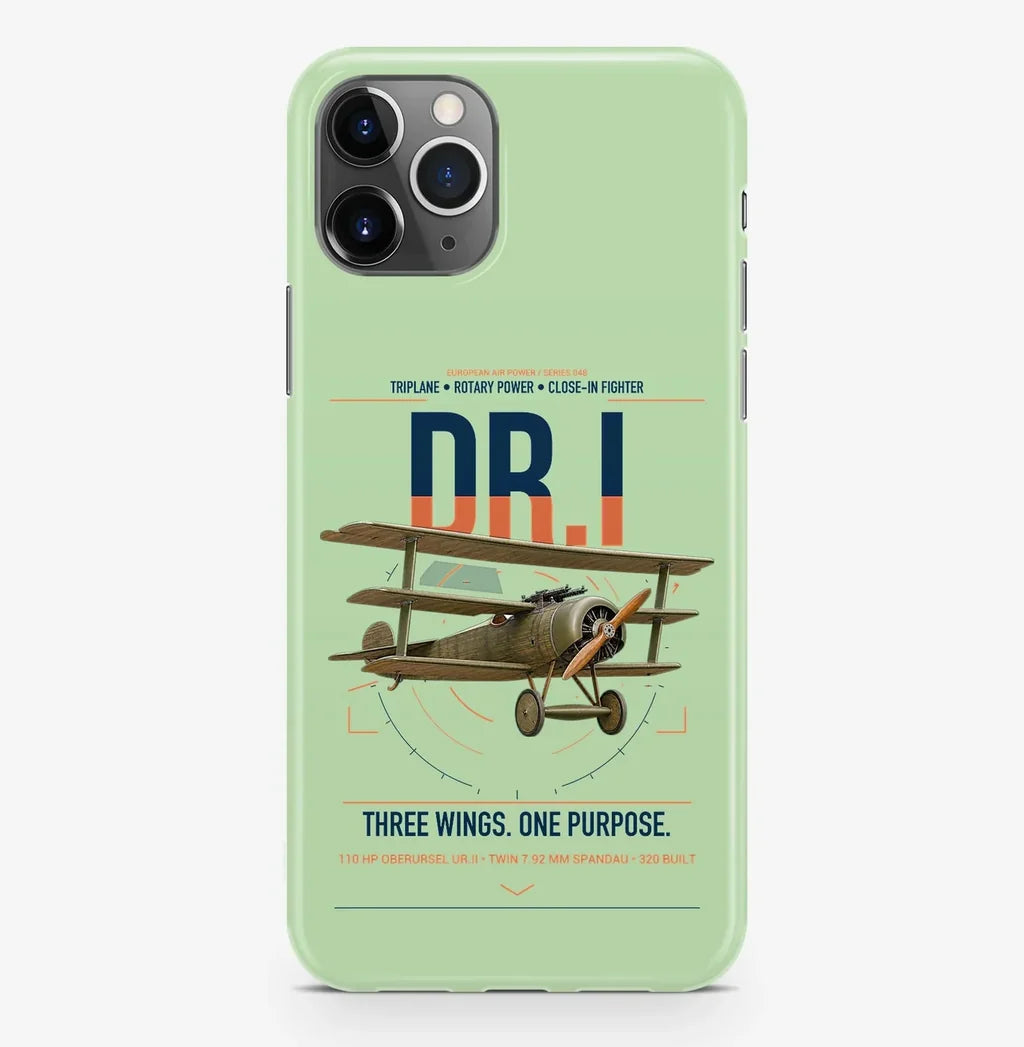 Fokker Dr.I design on light green magsafe iphone case, for iPhone Pro Max