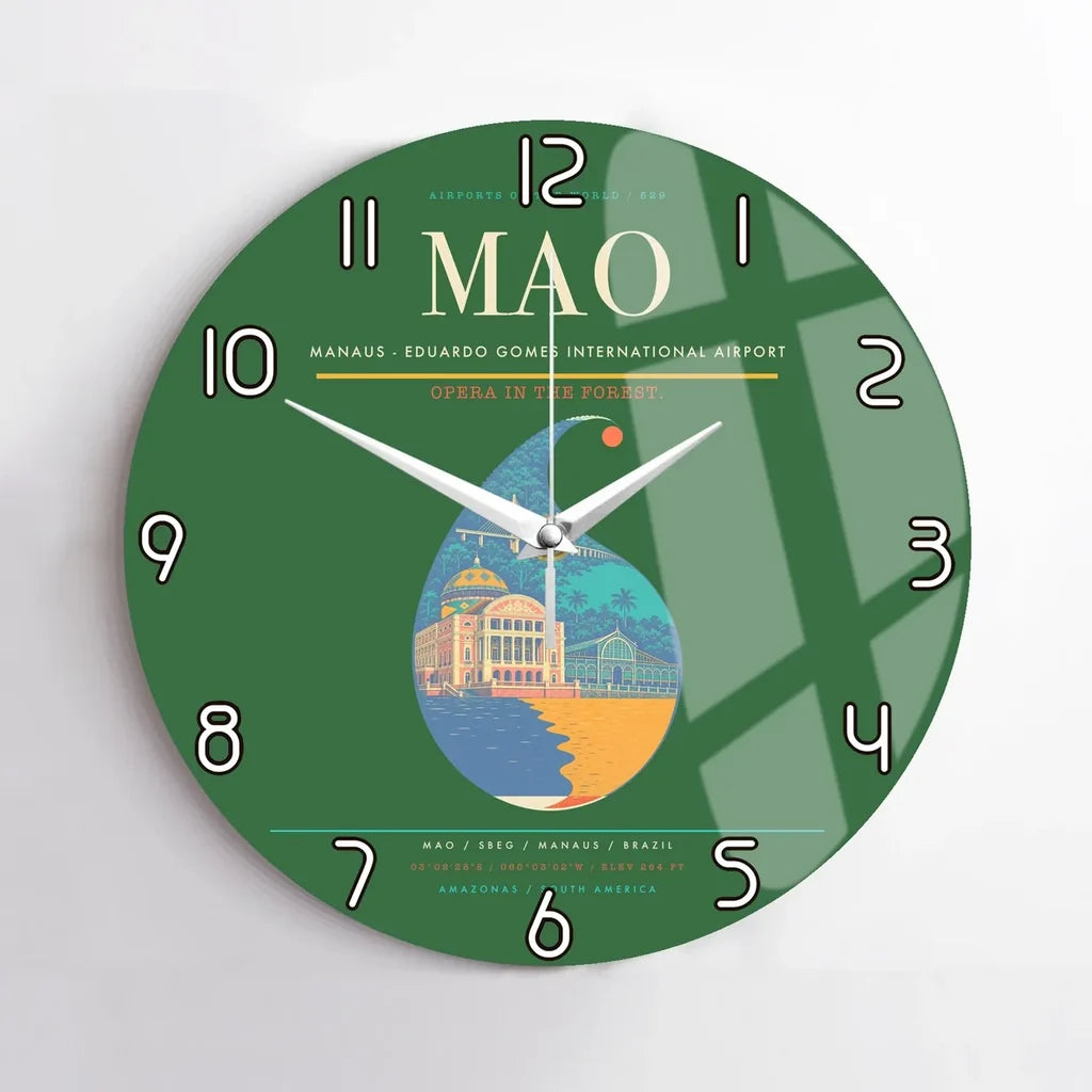 Manaus - Eduardo Gomes International Airport MAO Wall-Clock No-Frame - Green
