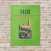 Thumbnail for Monastir Habib Bourguiba International Airport MIR vertical canvas print - no frame - light green background