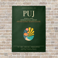 Thumbnail for Punta Cana International Airport PUJ - Canvas Framed - Dark Green