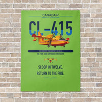 Thumbnail for Canadair CL-415 vertical canvas print - no frame - light green background