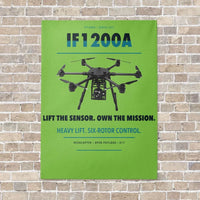 Thumbnail for Inspired Flight IF1200A vertical canvas print - no frame - light green background