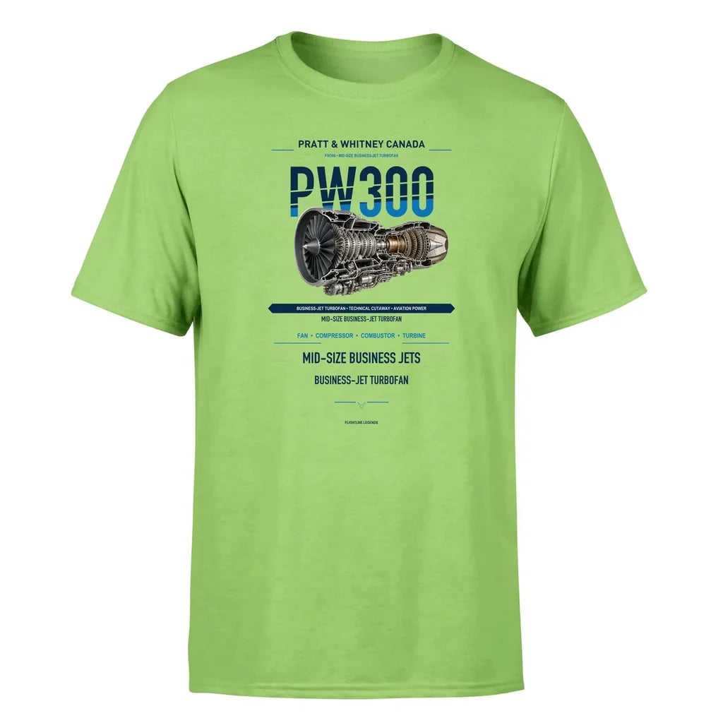 PW300 design on light green single side