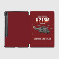 Thumbnail for Airbus H215M design on dark red samsung tablet tablet case