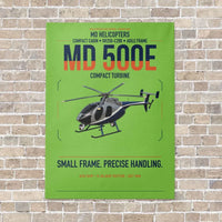 Thumbnail for MD Helicopters MD 500E vertical canvas print - no frame - light green background
