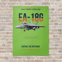 Thumbnail for EA-18G Growler Control The Spectrum vertical canvas print - no frame - light green background