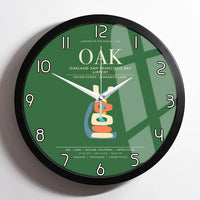 Thumbnail for Oakland San Francisco Bay Airport OAK Wall-Clock Framed - Green