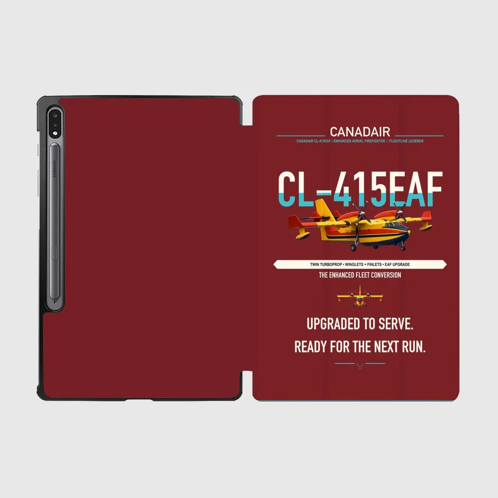 Canadair CL-415EAF design on dark red samsung tablet tablet case