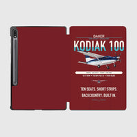 Thumbnail for Daher Kodiak 100 Series III design on dark red samsung tablet tablet case