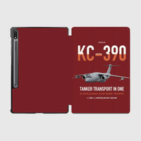 Thumbnail for Embraer KC-390 Millennium design on dark red samsung tablet tablet case