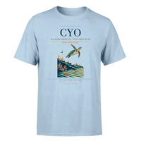 Thumbnail for Vilo Acuña Airport (CYO) T-Shirt single-side front print in Light Blue | vilo-acuña-airport-cyo-double-side-t-shirt
