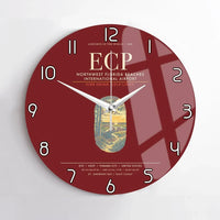 Thumbnail for Northwest Florida Beaches International Airport ECP Wall-Clock No-Frame - Dark Red