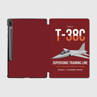 Thumbnail for T-38C Talon design on dark red samsung tablet tablet case