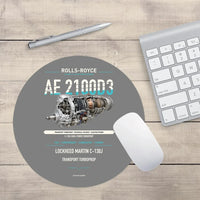 Thumbnail for AE 2100D3 design on gray round mouse pad