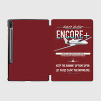 Thumbnail for Cessna Citation Encore+ design on dark red samsung tablet tablet case