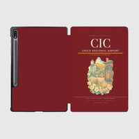 Thumbnail for Chico Regional Airport (CIC) design on dark red samsung tablet tablet case