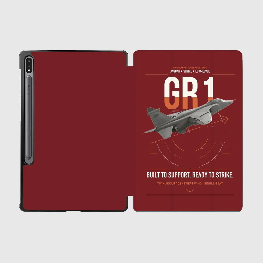 SEPECAT Jaguar GR1 design on dark red samsung tablet tablet case